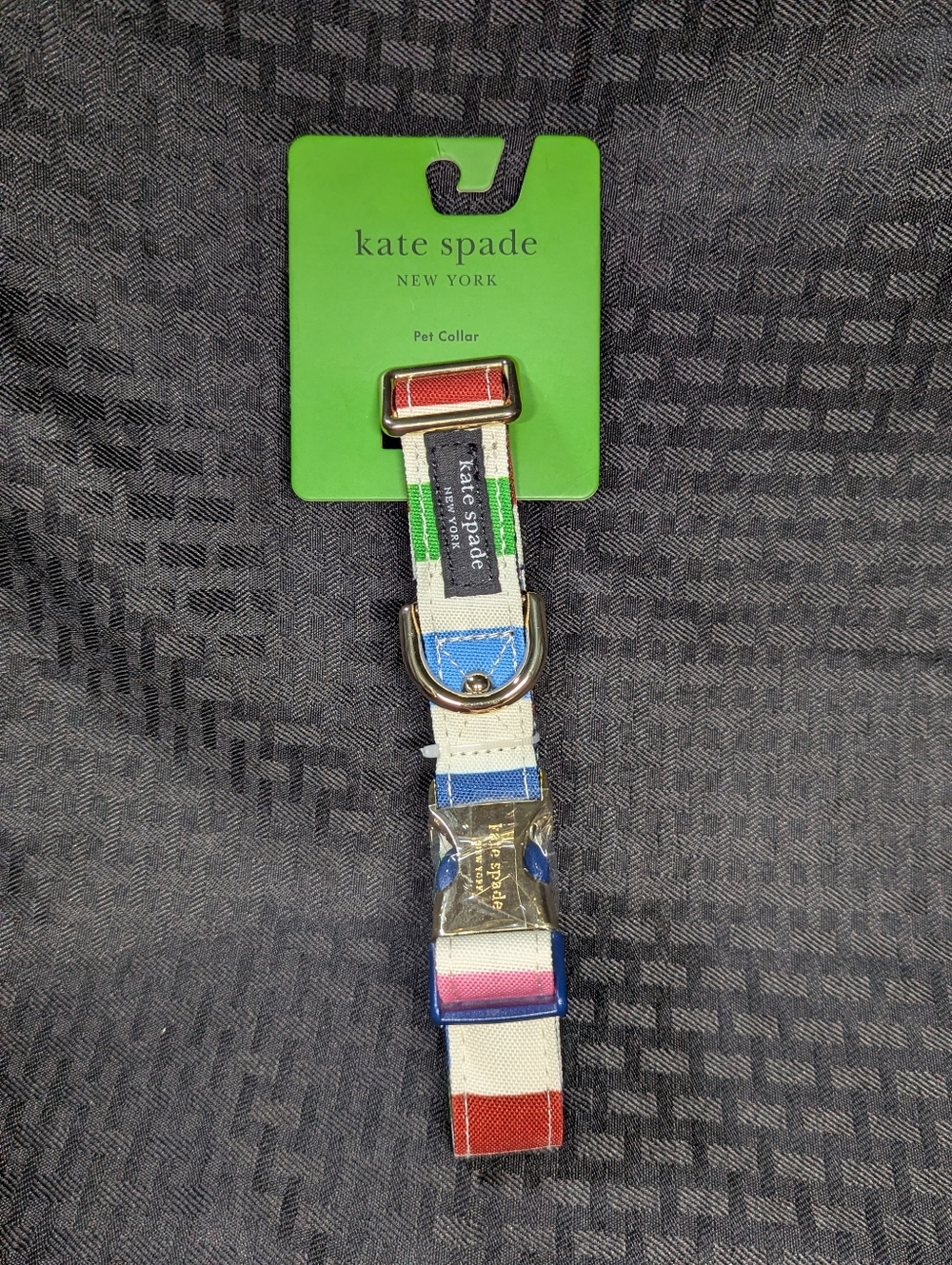 Kate Spade Colorful Adventure Stripe Pet Collars Multiple Sizes.